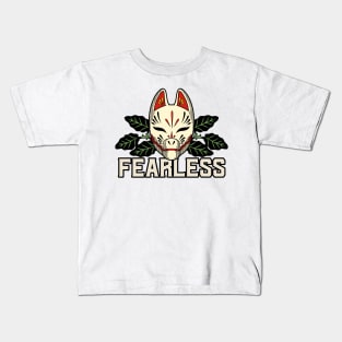 Vintage Streetwear - Fearless Japanese Fox Mask Kids T-Shirt